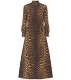 Gucci Leopard-print Wool-blend Dress