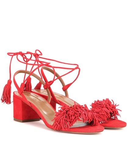 Aquazzura Wild Thing 50 Suede Sandals