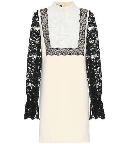 Gucci Lace-trimmed Jersey Dress