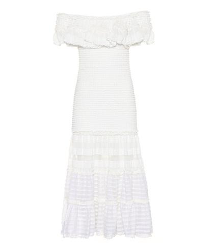 Jonathan Simkhai Striped Off-the-shoulder Dress