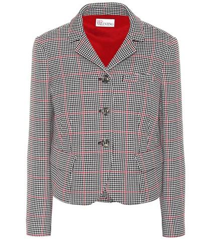 Redvalentino Check Cotton And Wool Jacket