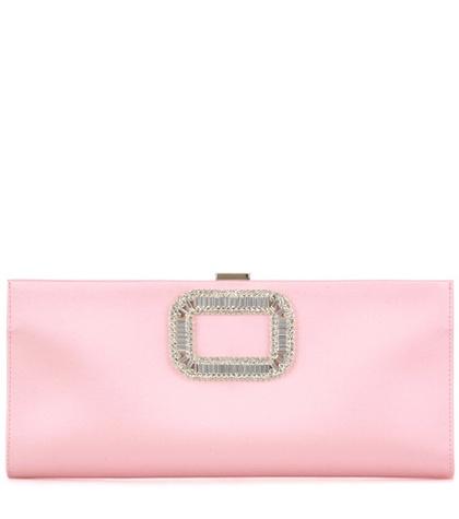 Tory Burch Pilgrim Small Embellished Satin Clutch
