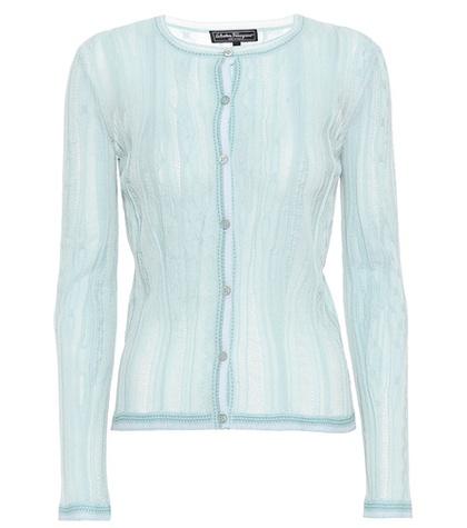 Salvatore Ferragamo Wavy Knit Cardigan