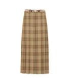 Gucci Checked Wool Skirt