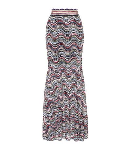 Alexachung Striped Metallic Skirt