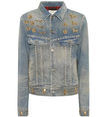 Fendi Embellished Denim Jacket