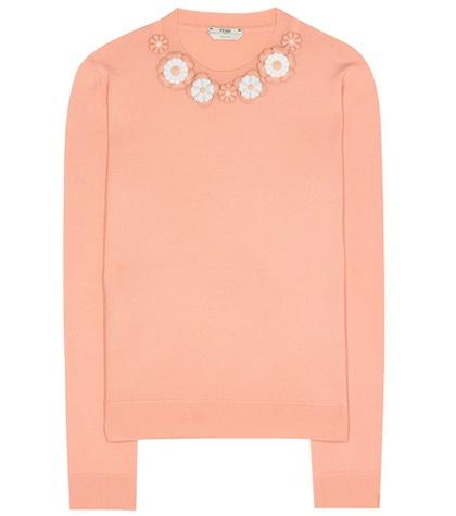 Fendi Embellished Wool Sweater