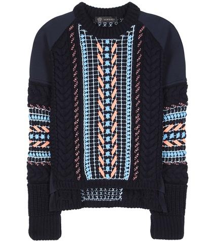 Victoria Beckham Embellished Wool-blend Sweater