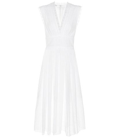 Oscar De La Renta Cotton Eyelet Dress
