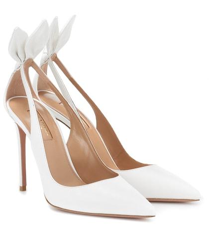 Aquazzura Deneuve 105 Leather Pumps