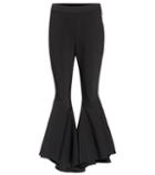 Redvalentino Sinuous Virgin Wool-blend Cropped Flared Trousers
