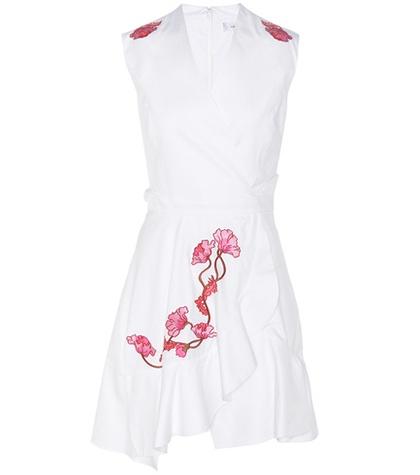 Carven Embroidered Cotton Dress