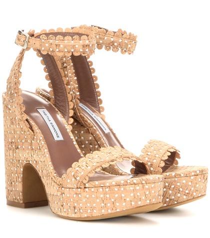 Helmut Lang Harlow Perforated Cork Sandals