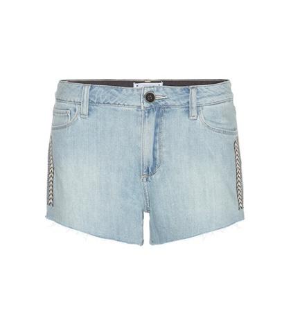 Paige Keira Embroidered Denim Shorts
