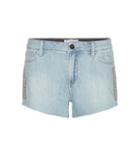 Paige Keira Embroidered Denim Shorts