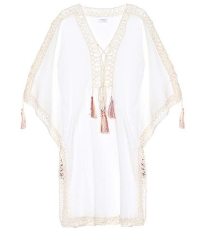 Anna Kosturova Penelope Tasseled Cotton Kaftan