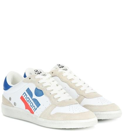 Isabel Marant Bulian Leather And Suede Sneakers