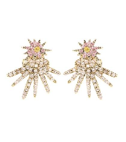 Oscar De La Renta Crystal Embellished Earrings