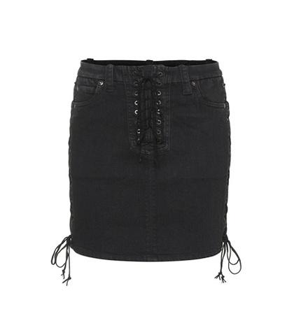 Unravel Denim Miniskirt