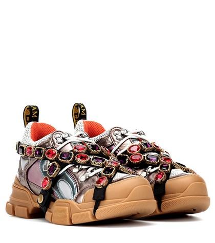 Gucci Flashtrek Embellished Sneakers