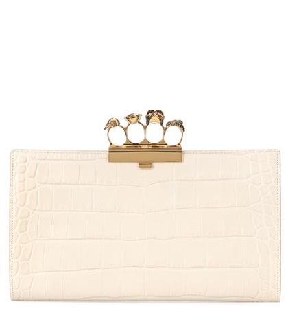 Helmut Lang Embellished Leather Clutch