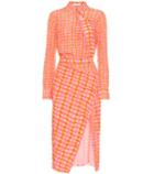 Prada Checked Silk Dress