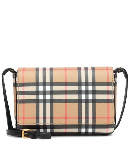 Tod's Vintage Check Leather Crossbody Bag