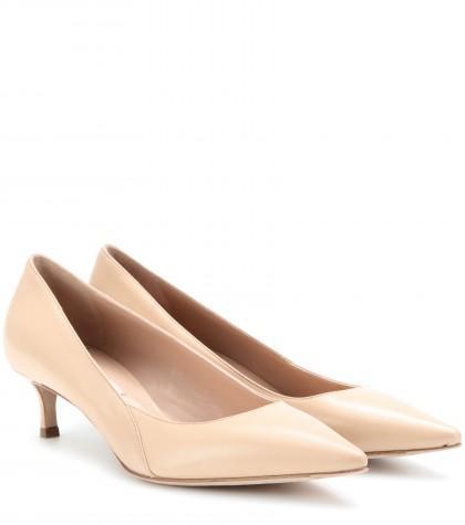 Miu Miu Leather Kitten-heel Pumps