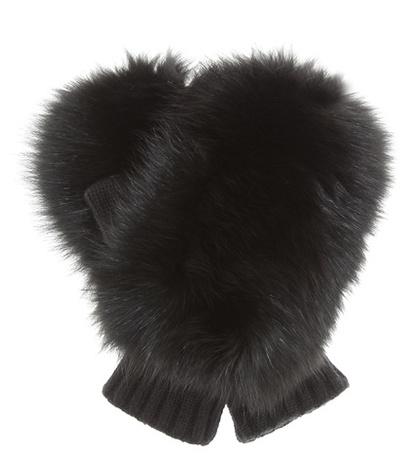 Moncler 2 Moncler 1952 Fur-trimmed Gloves