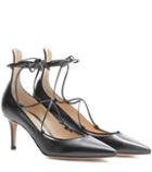 Gianvito Rossi Lexi Mid Leather Pumps