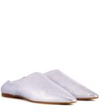 Kenzo Amina Space Metallic Leather Slippers