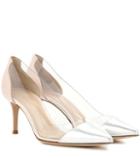 Gianvito Rossi Exclusive To Mytheresa.com – Plexi 70 Leather And Transparent Pumps