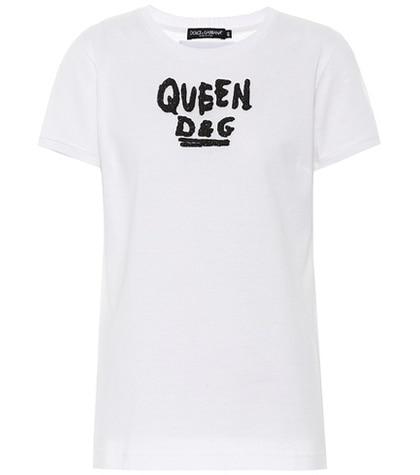 Alexander Mcqueen Embellished Cotton T-shirt