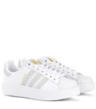 Self-portrait Superstar Bold Leather Sneakers
