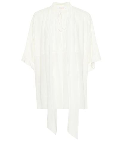 Chlo Silk Crépon Pussybow Blouse