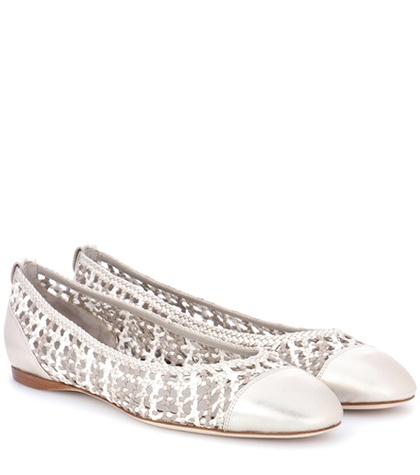 Loro Piana Kaori Leather Ballerinas