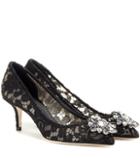 Givenchy Bellucci Embellished Lace Pumps
