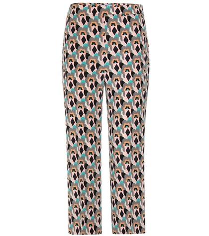 Valentino Printed Cropped Silk Trousers