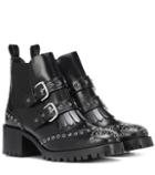 Redvalentino Studded Leather Ankle Boots
