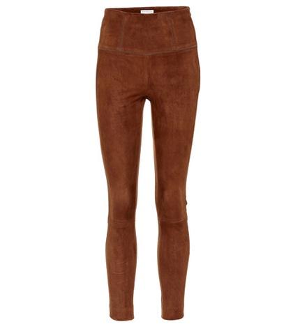 Brunello Cucinelli Suede Cropped Leggings