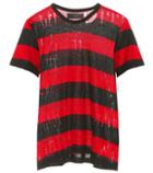 Kenzo Distressed Cotton And Cashmere T-shirt