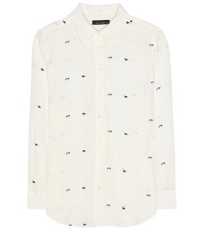 Kate Moss For Equipment Slim Signature Silk Top