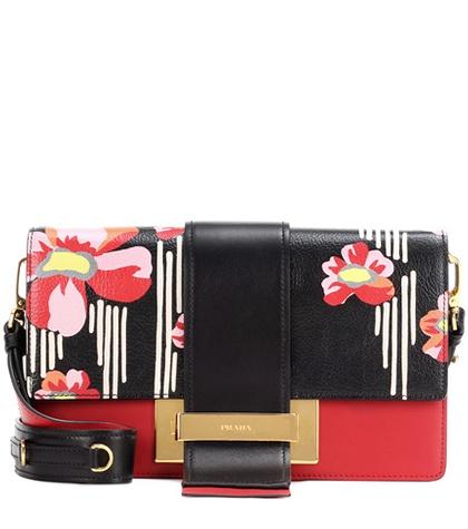 Prada Printed Leather Clutch