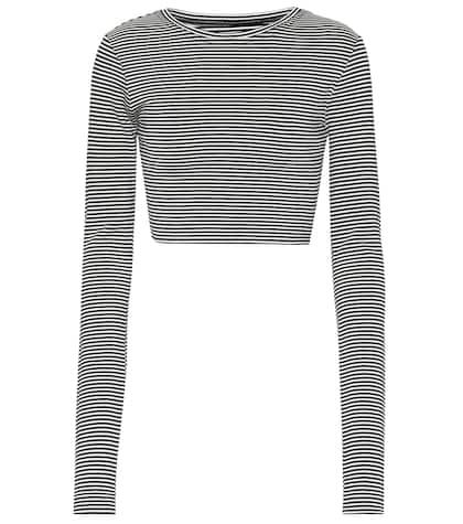 Stella Mccartney Striped Jersey Cropped Top