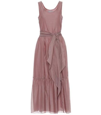 S Max Mara Manche Cotton And Silk Voile Dress