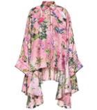 Versace Printed Silk Satin Top
