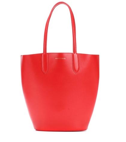Alexander Mcqueen Small Basket Leather Shopper