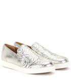 See By Chlo Metallic Quilted Leather Slip-on Sneakers