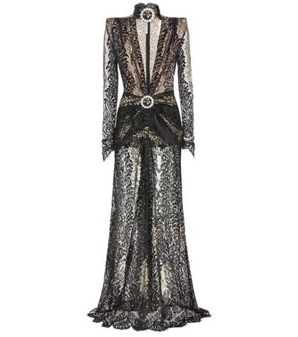 Alessandra Rich Guipure Lace Dress