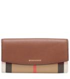Burberry House Check And Leather Wallet